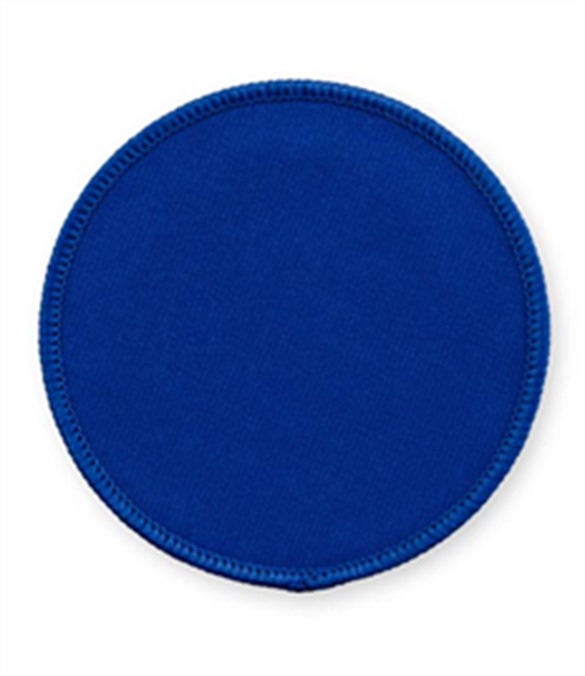 Pack of 25 Royal Circle Badges with Heatseal (choice of edging colour)