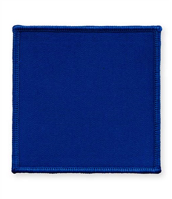 Pack of 25 Royal Square Badges with Heatseal (choice of edging colour)