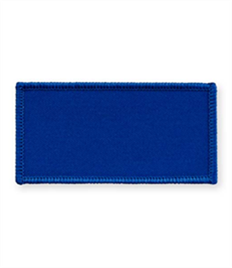 Pack of 25 Royal Rectangle Badges with Heatseal (choice of edging colour)