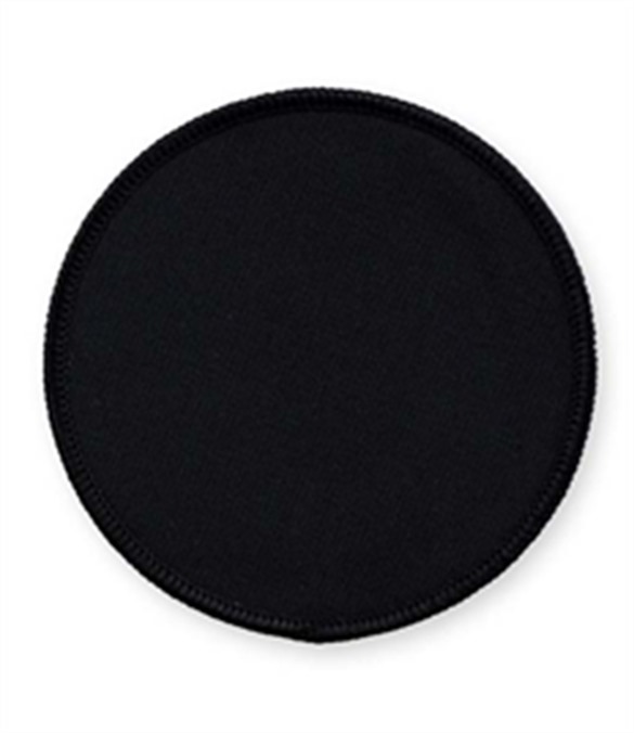 Pack of 25 Black Circle Badges (choice of edging colour)