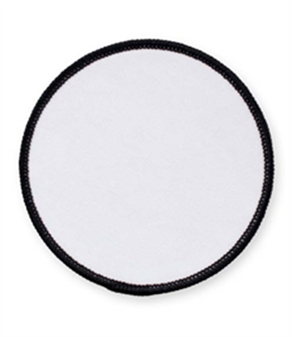 Pack of 25 Black Circle Badges with Velcro (choice of edging colour)