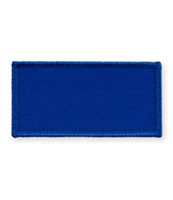 Pack of 25 Royal Rectangle Badges with Velcro (choice of edging colour)