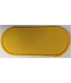 Pack of 25 Blank Yellow Name Badges with Velcro (Choice of Edging Colour)