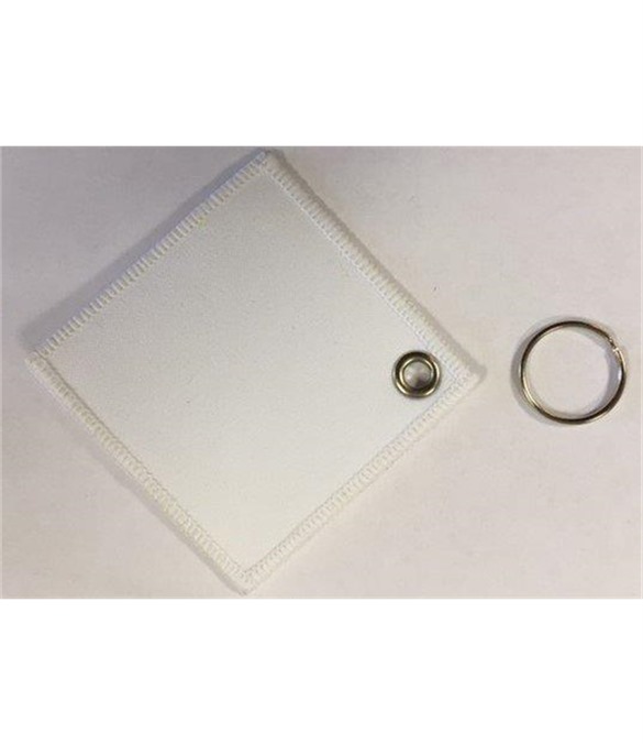 Blank Square Keyring with Eyelet & Ring (Pack of Ten)