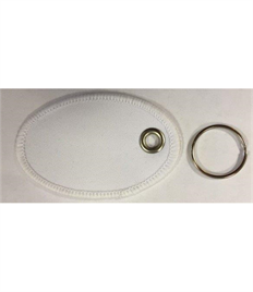 Blank Oval Keyring with Eyelet & Ring (Pack of Ten)