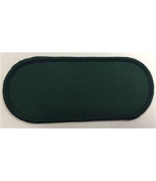 Pack of 25 Blank Bottle Green Name Badges (Choice of Edging Colour)