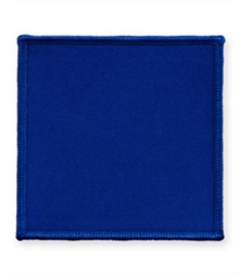 Pack of 25 Royal Square Badges with Velcro (choice of edging colour)