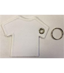 Blank T-Shirt Keyring with Eyelet & Ring (Pack of Ten)